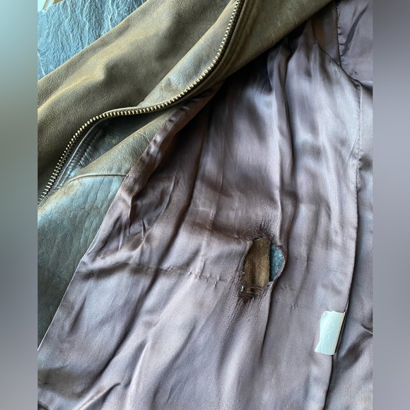 Vintage Laurence Roy brown belted leather jacket size S - Picture 15 of 16